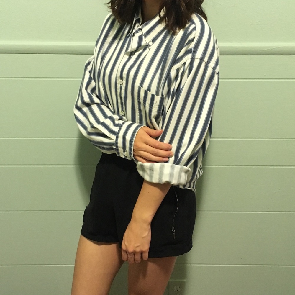 Striped button up
